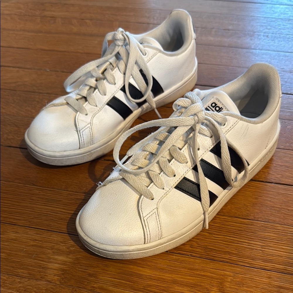 Adidas Classic White and Black Sneakers